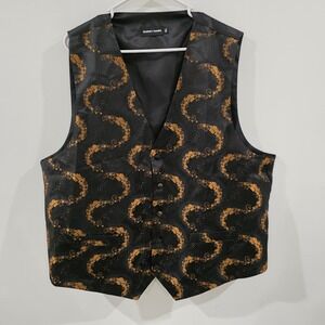 Barry Wang Mens Waist‎ Coat Size 3XL Suit Vest Regency Regal Satin Formal